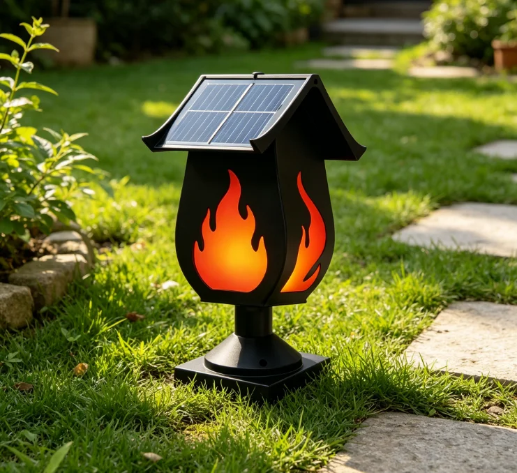 Solar Garden Light - Phares solaires à colonne, lumières à