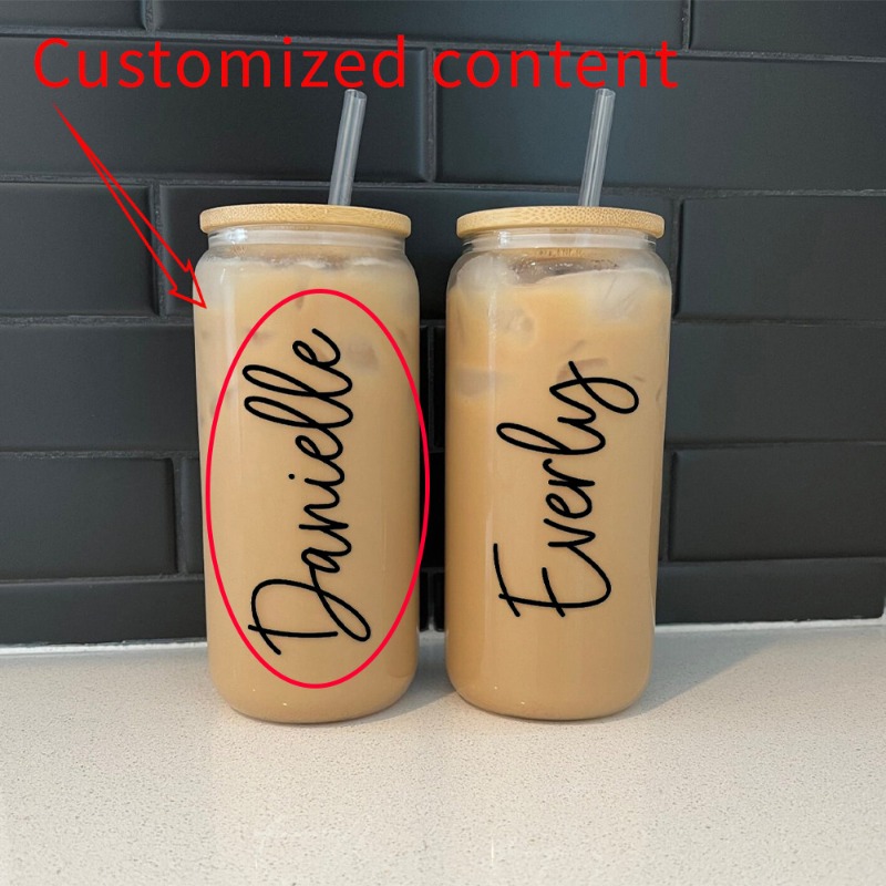 Reusable Straw - Tasse à café glacé en verre