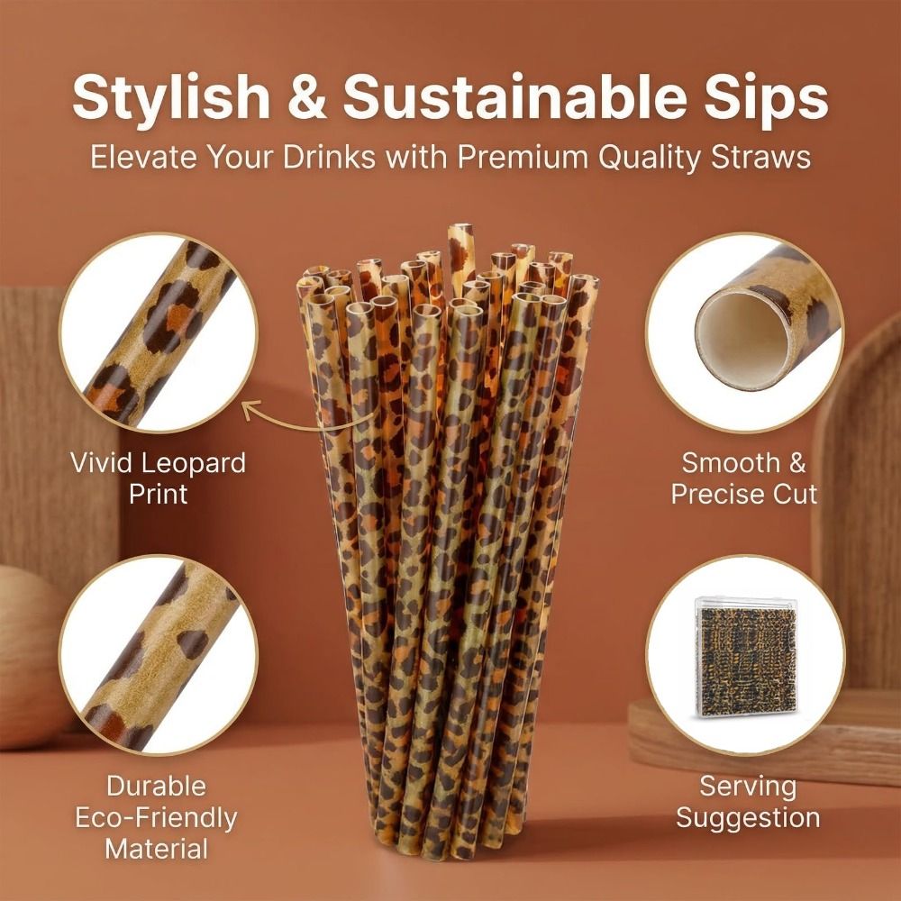 Reusable Straw - Pailles à boire tendance à imprimé