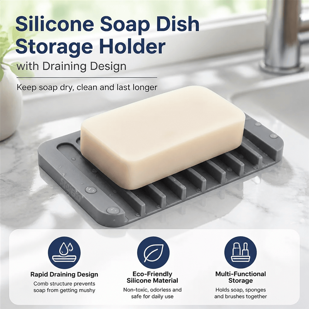 Eco Sponge - Support de Savon en Silicone avec