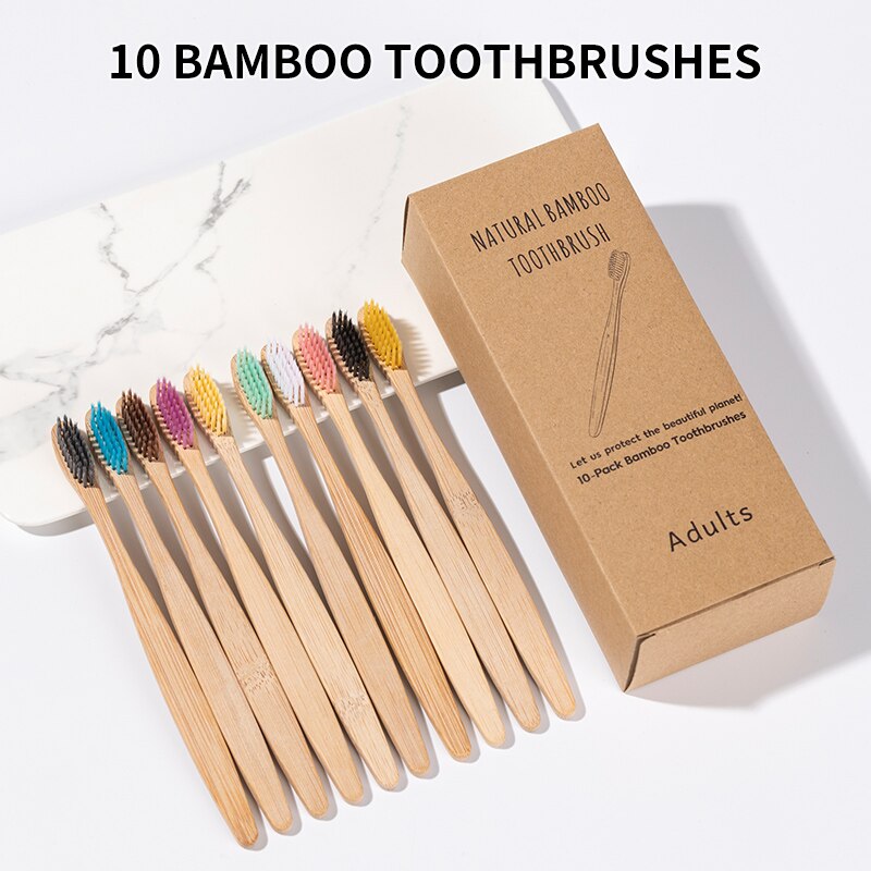 Bamboo Toothbrush - Ensemble de brosses à dents en