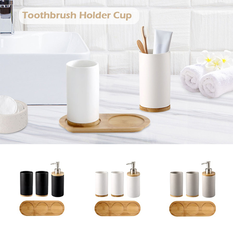 Bamboo Toothbrush - Ensemble de salle de bain en