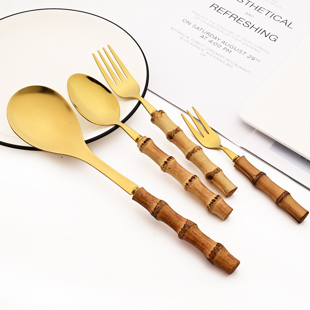 Couverts en acier inoxydable a - Bamboo Cutlery avis et prix
