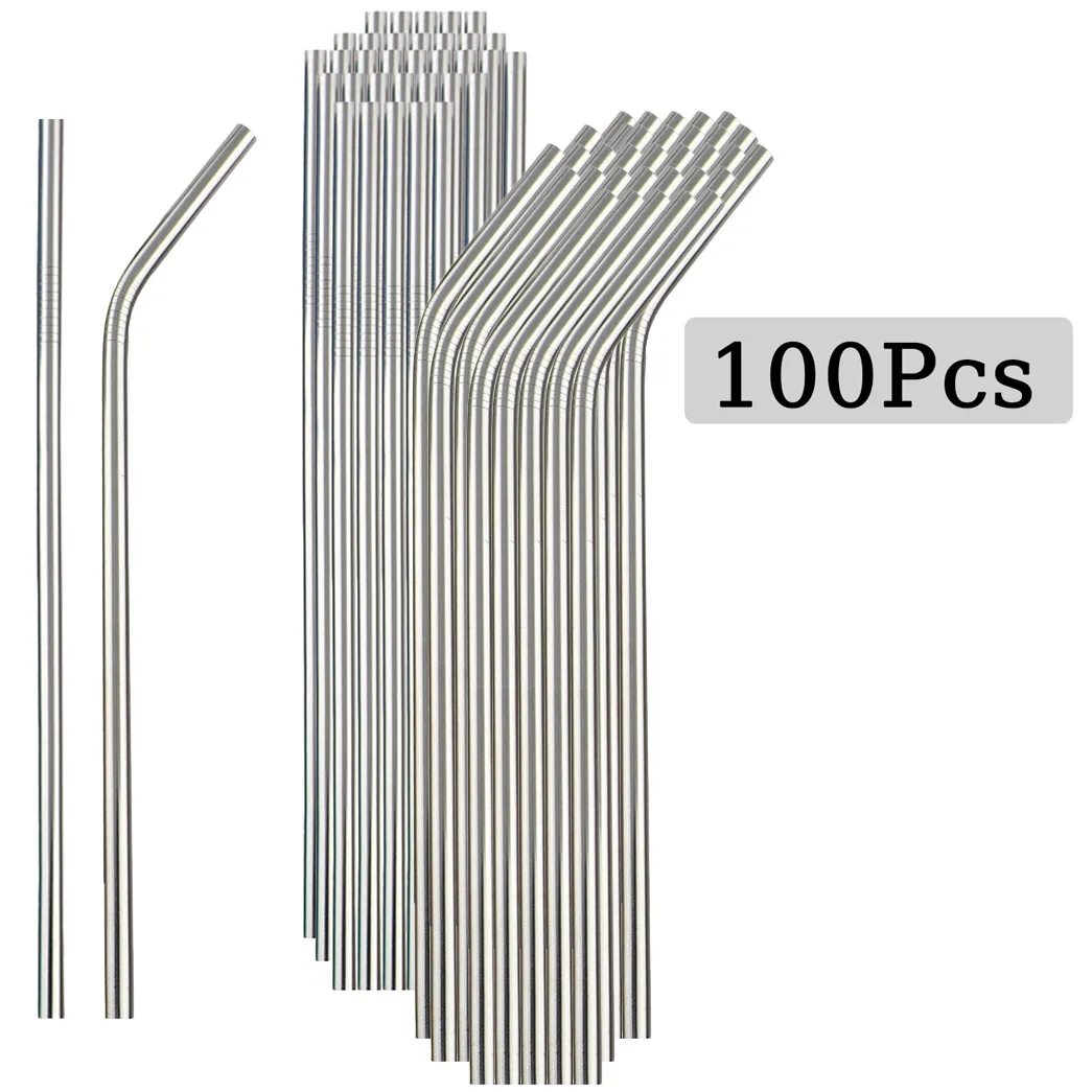 100 pièces paille en acier ino - Reusable Straw avis et prix
