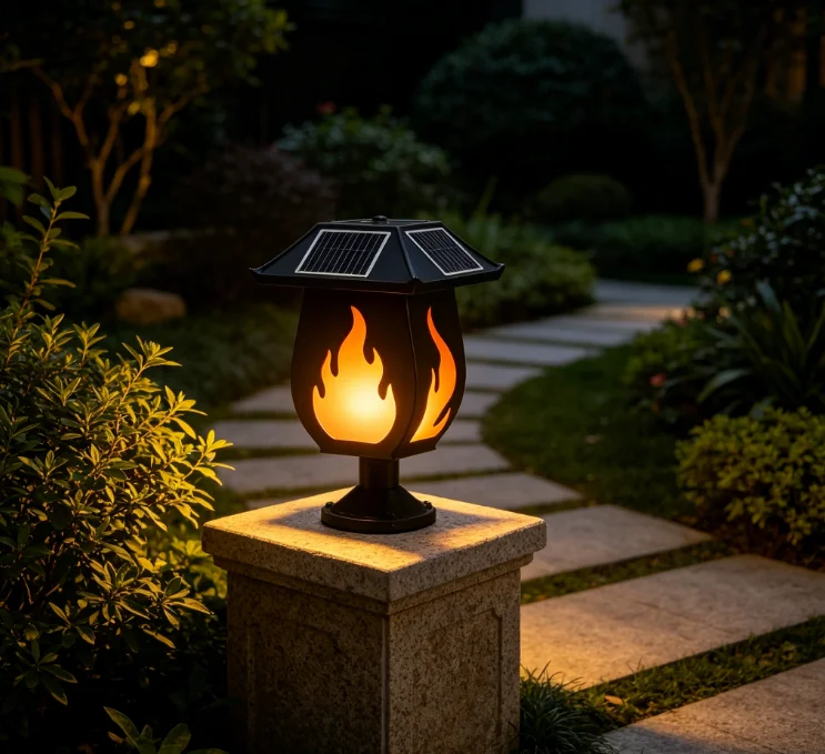 Phares solaires à colonne, lum - Solar Garden Light avis et prix