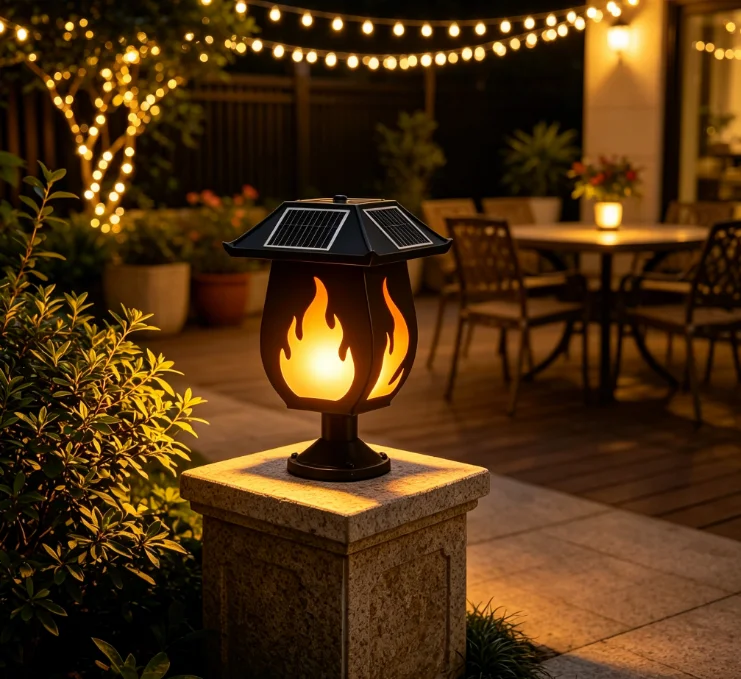 Phares solaires à colonne, lum - Solar Garden Light avis et prix