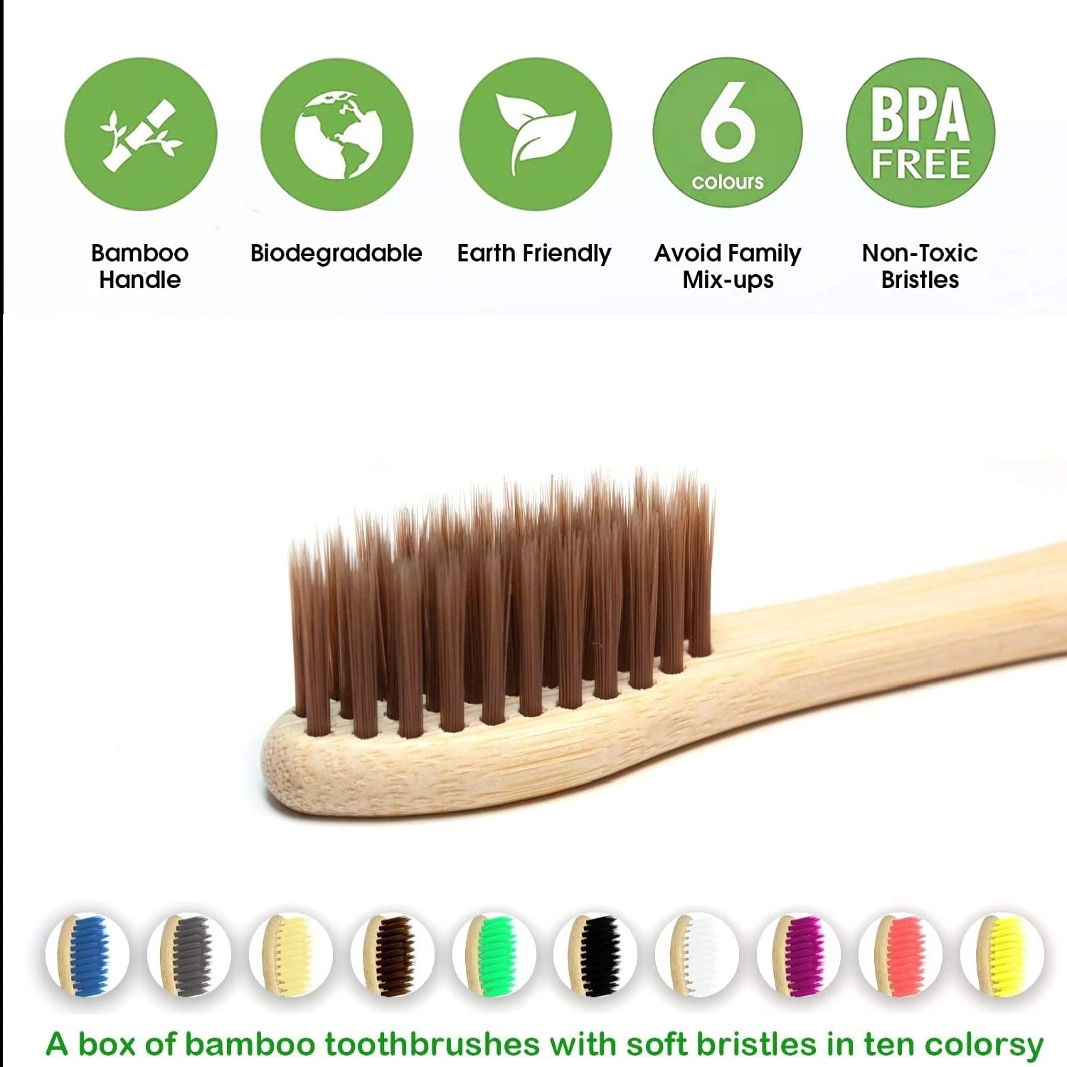 Lot de 10 brosses à dents en b - Bamboo Toothbrush avis et prix