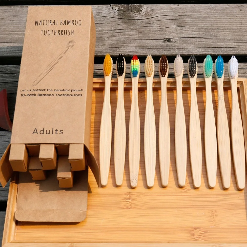 10 pièces brosse à dents color - Bamboo Toothbrush avis et prix