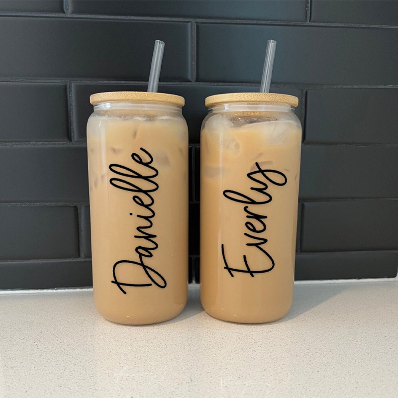 Tasse à café glacé en verre pe - Reusable Straw avis et prix