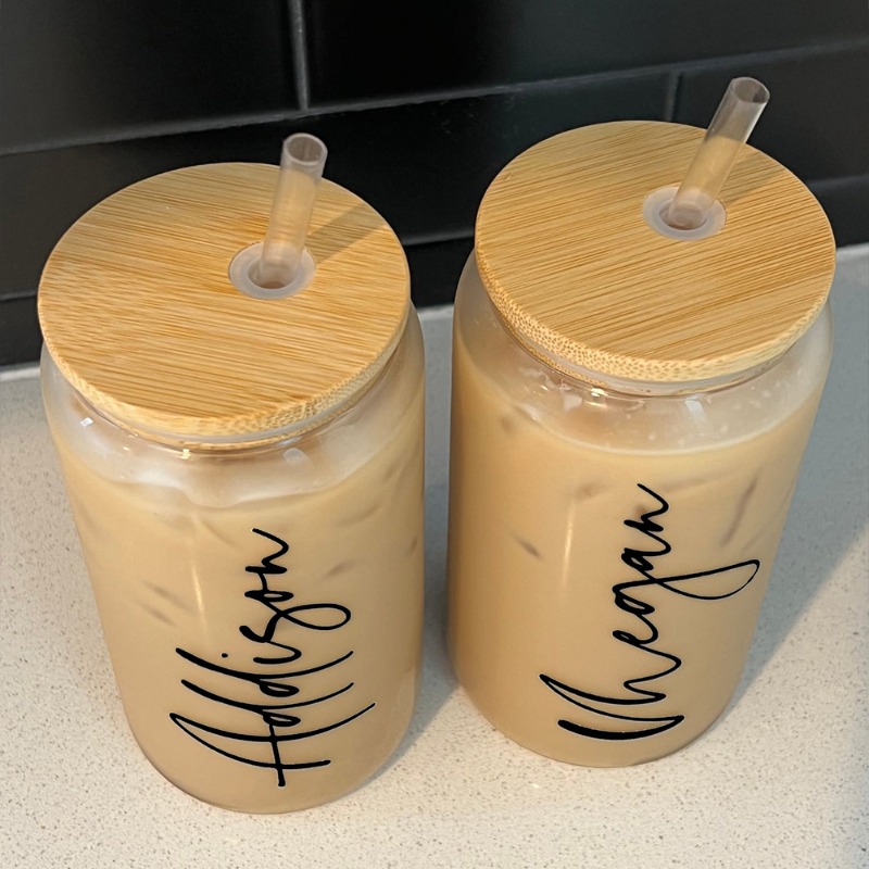 Tasse à café glacé en verre pe - Reusable Straw avis et prix
