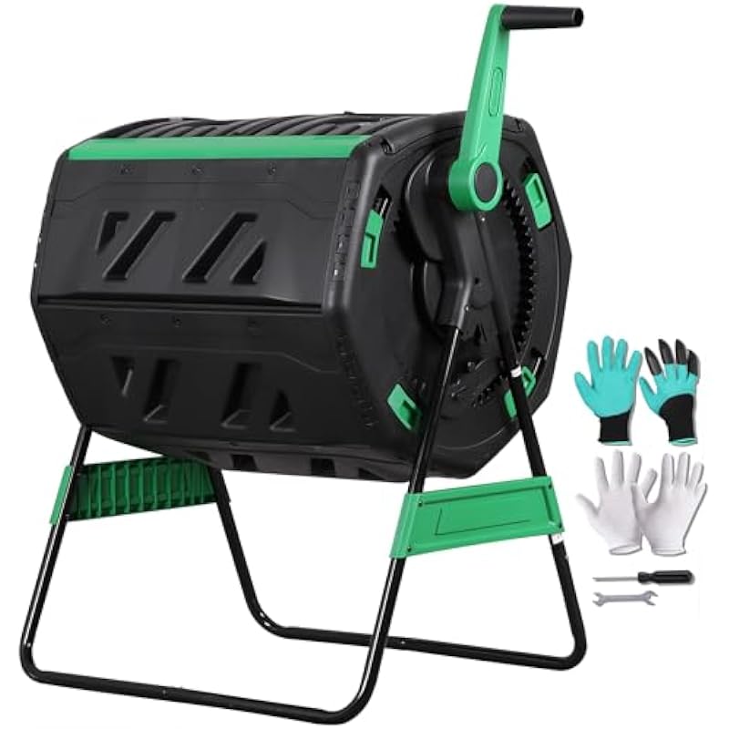 Composteur rotatif à deux sect - Compost Bin avis et prix