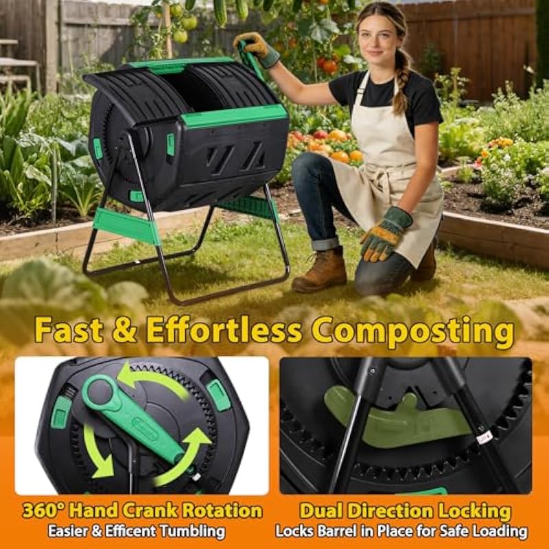 Composteur rotatif à deux sect - Compost Bin avis et prix