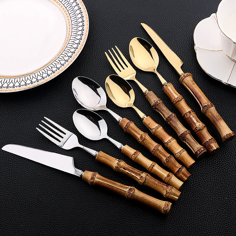 Couverts en acier inoxydable,  - Bamboo Cutlery avis et prix