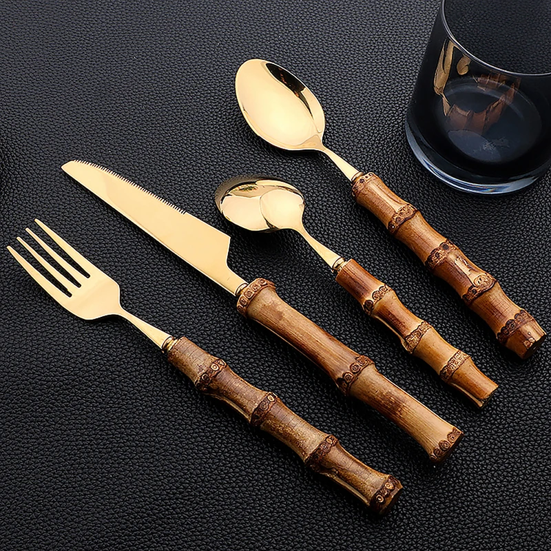 Couverts en acier inoxydable,  - Bamboo Cutlery avis et prix