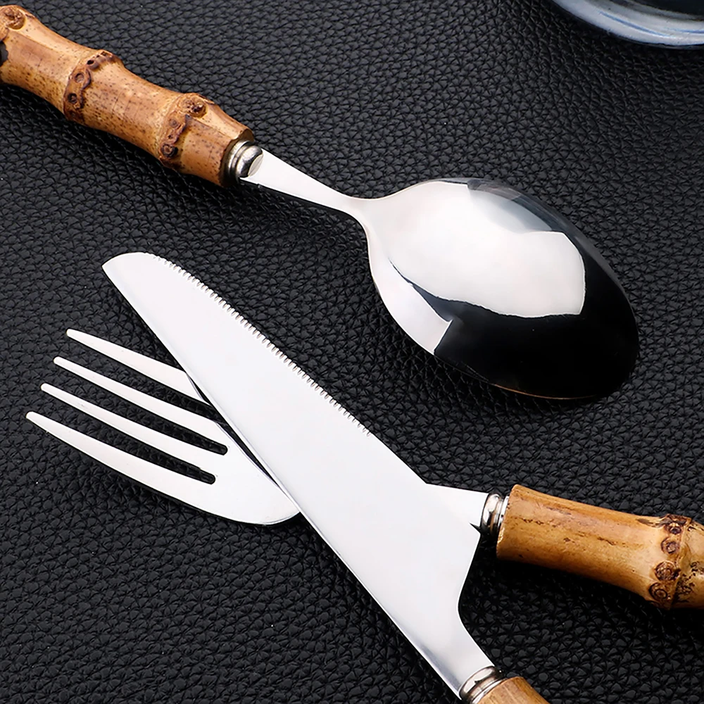 Couverts en acier inoxydable,  - Bamboo Cutlery avis et prix